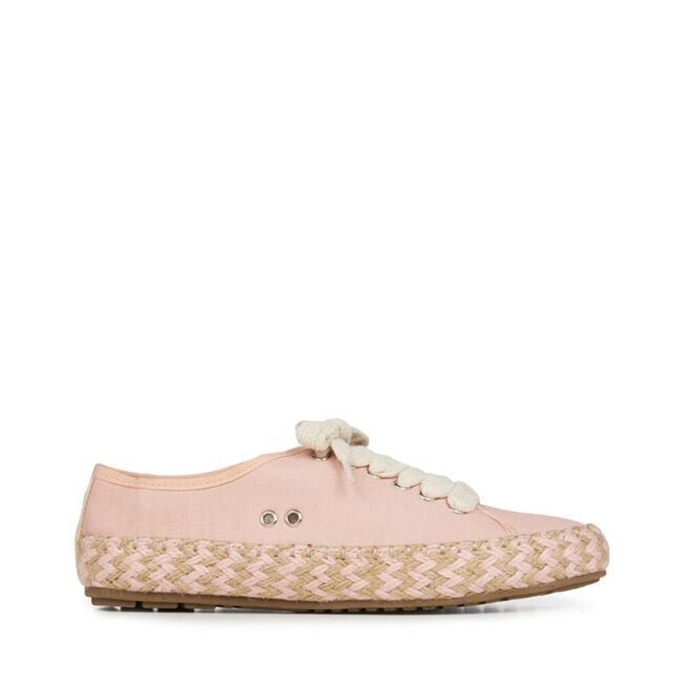 Emu Australia Agonis Pink Canvas Espadrille Jute Lace Up Sneakers W11 M10 NWT